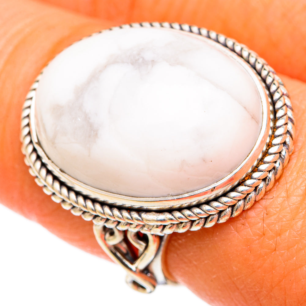 Howlite Rings handcrafted by Anasilvercos - RING102799