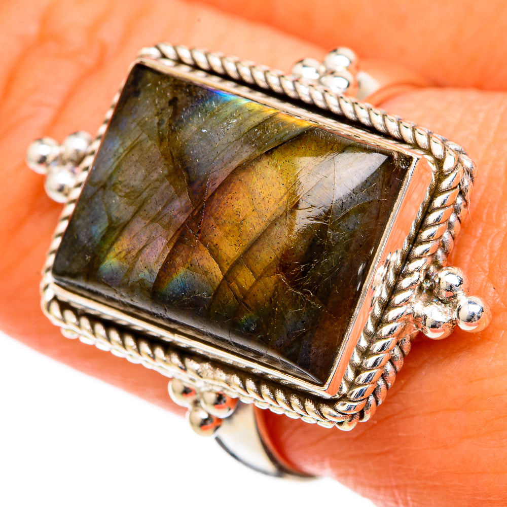 Labradorite Rings handcrafted by Anasilvercos - RING102803