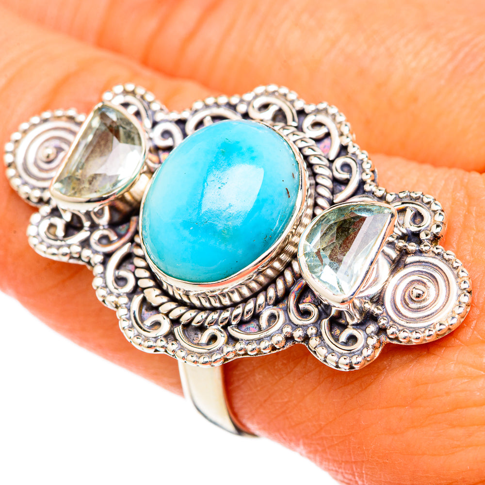 Larimar Rings handcrafted by Anasilvercos - RING102850