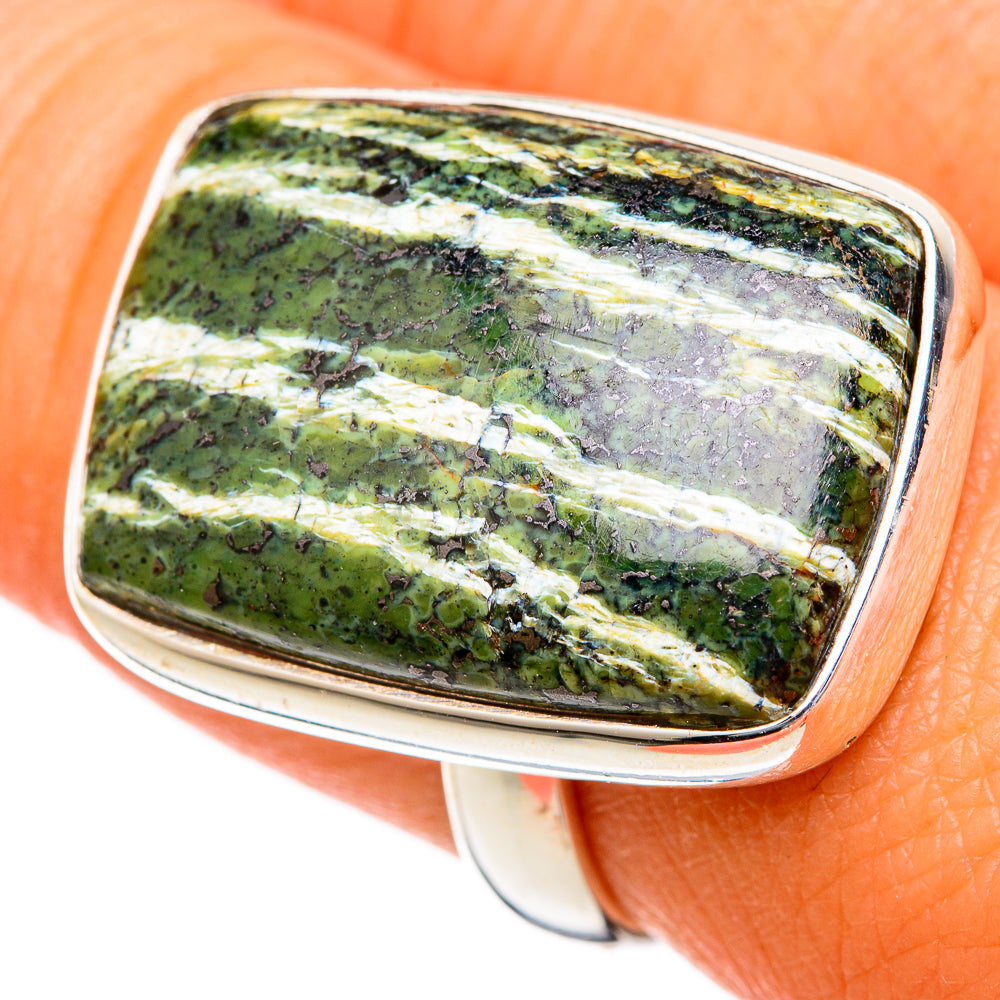 Lizard Jasper Rings handcrafted by Anasilvercos - RING102854