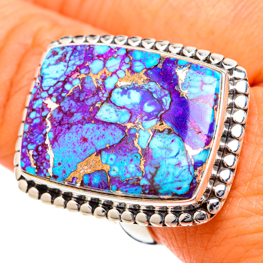 Spiny Oyster Turquoise Rings handcrafted by Anasilvercos - RING102866