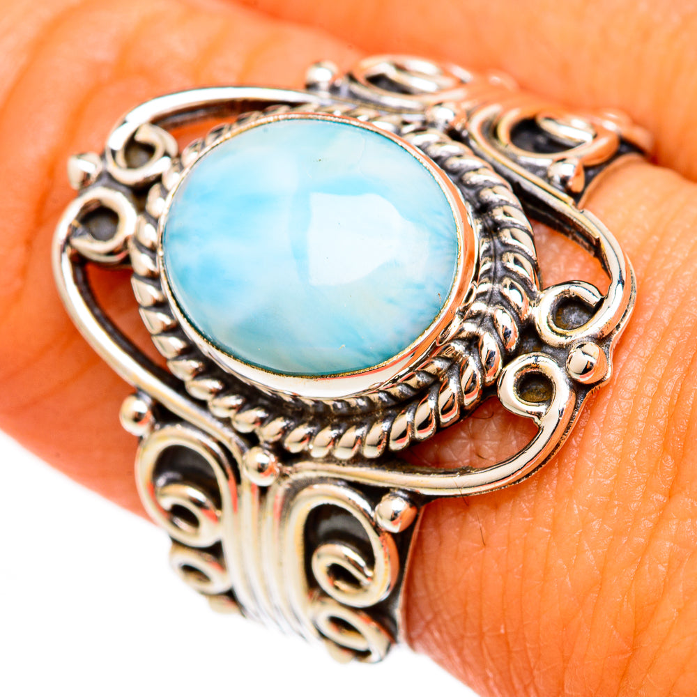 Larimar Rings handcrafted by Anasilvercos - RING102867