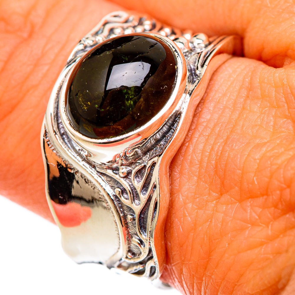 Green Tourmaline Rings handcrafted by Anasilvercos - RING102870