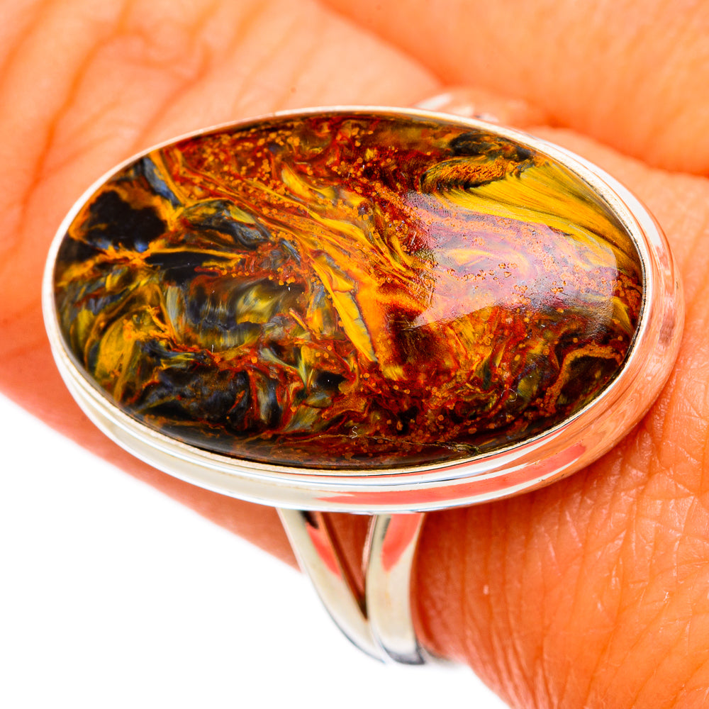 Golden Pietersite Rings handcrafted by Anasilvercos - RING102872