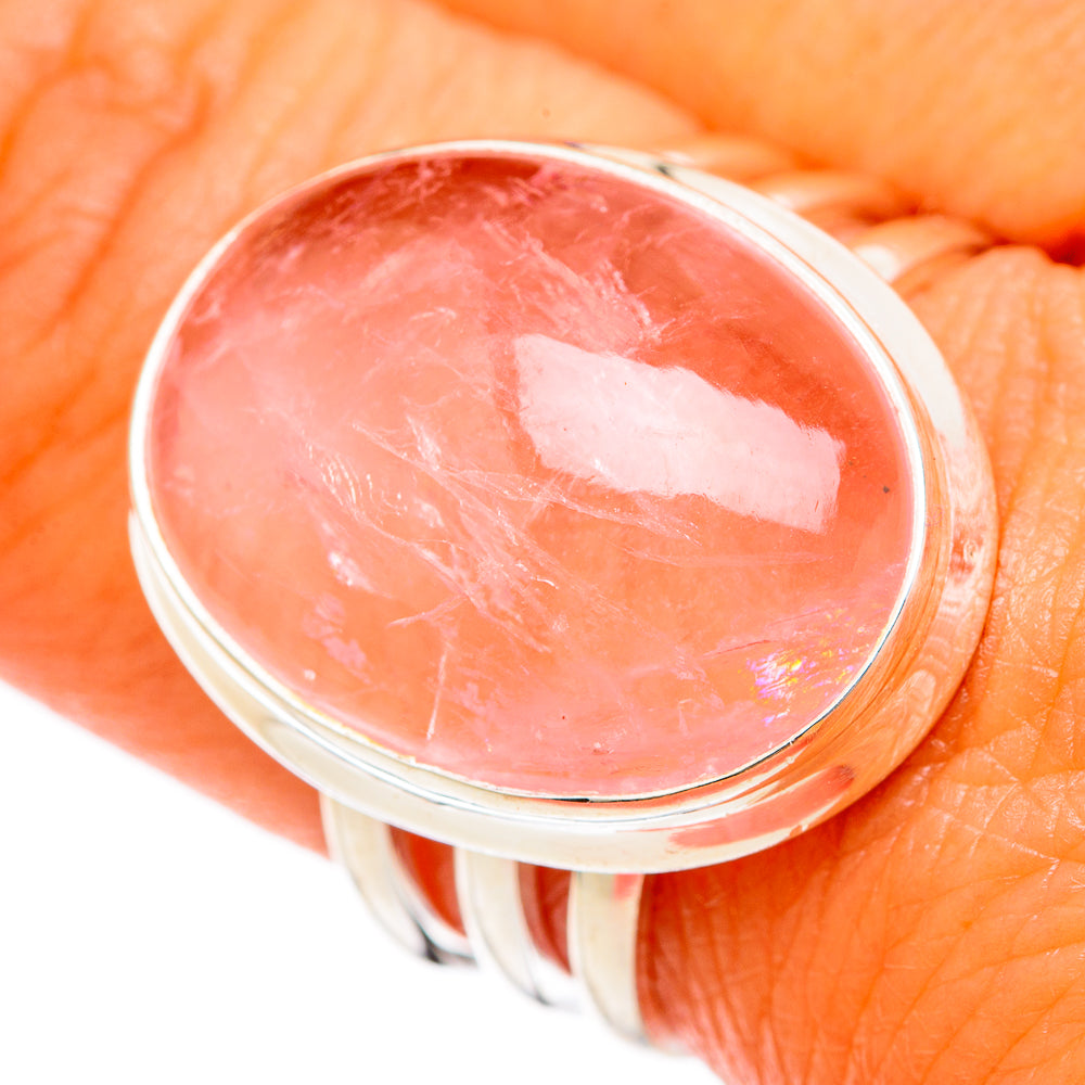 Rose Quartz Rings handcrafted by Anasilvercos - RING102902