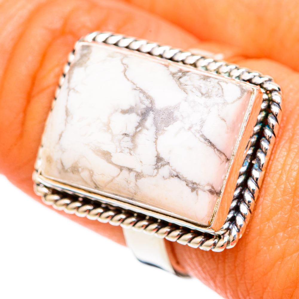 Howlite Rings handcrafted by Anasilvercos - RING102909