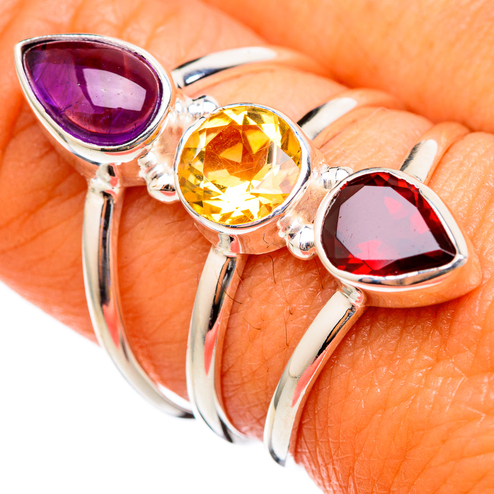 Garnet Rings handcrafted by Anasilvercos - RING102912