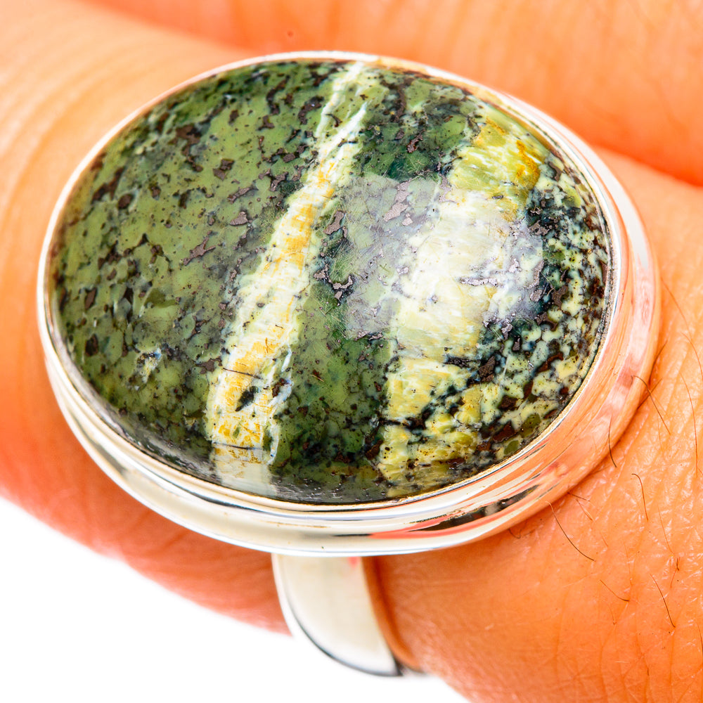 Lizard Jasper Rings handcrafted by Anasilvercos - RING102920