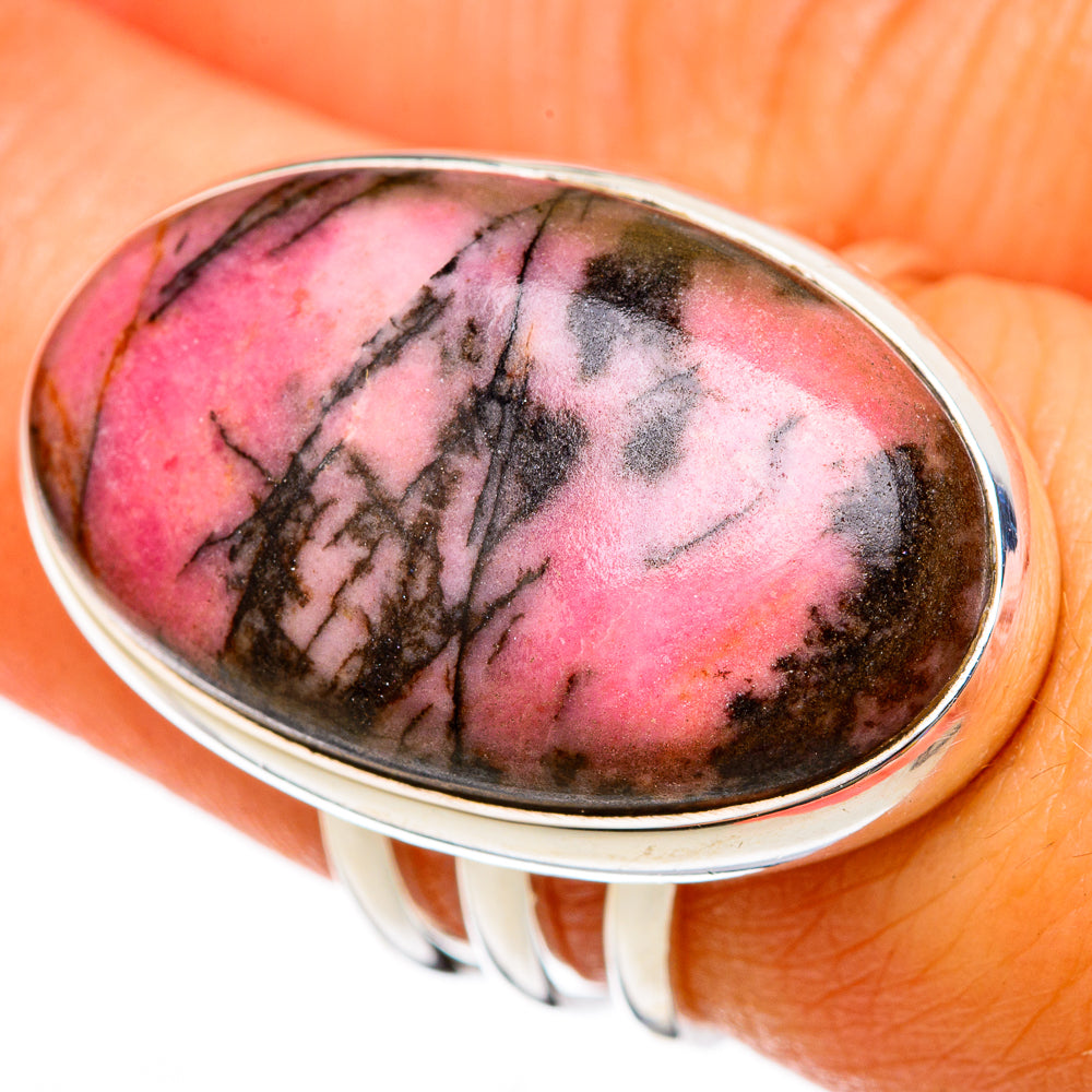Rhodonite Rings handcrafted by Anasilvercos - RING102926