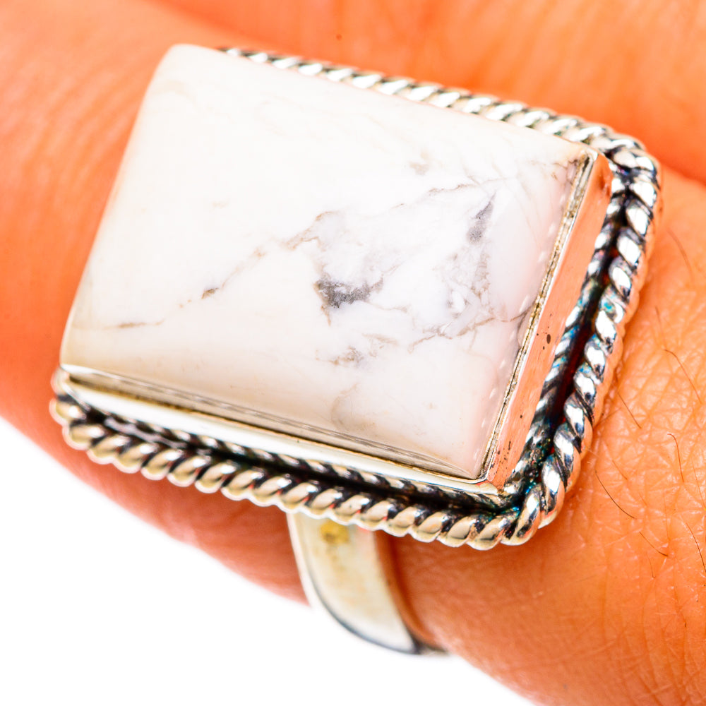 Howlite Rings handcrafted by Anasilvercos - RING102954