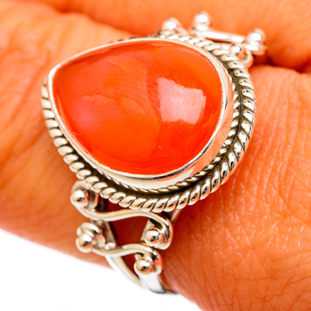 Carnelian Rings handcrafted by Anasilvercos - RING102967