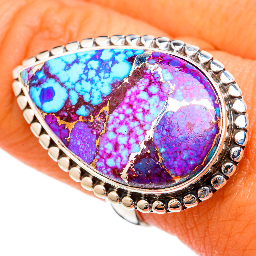 Purple Copper Turquoise Rings handcrafted by Anasilvercos - RING102978