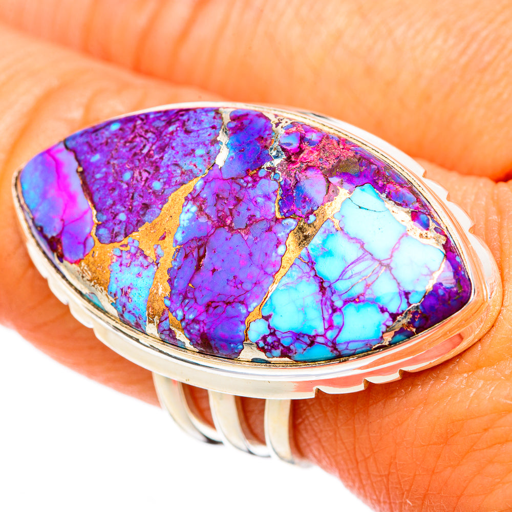 Purple Copper Turquoise Rings handcrafted by Anasilvercos - RING102985