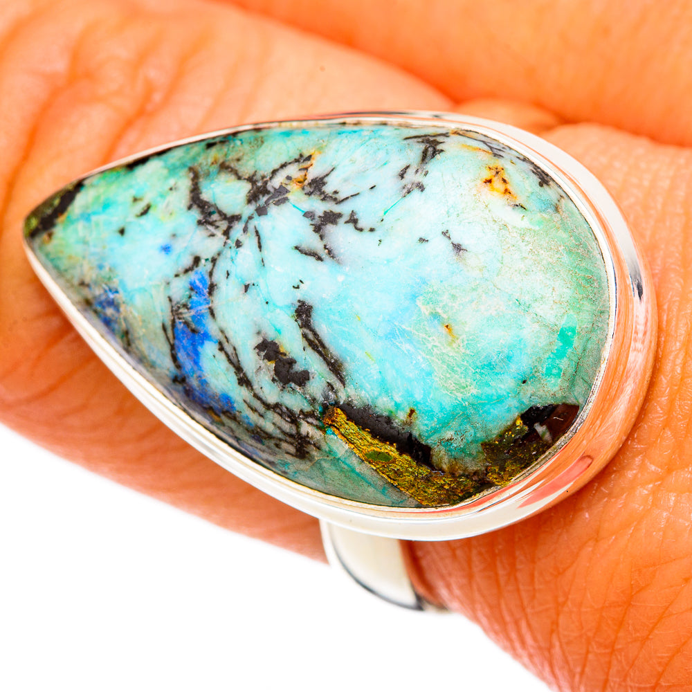 Azurite Rings handcrafted by Anasilvercos - RING103009