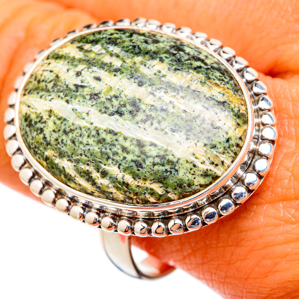 Lizard Jasper Rings handcrafted by Anasilvercos - RING103010