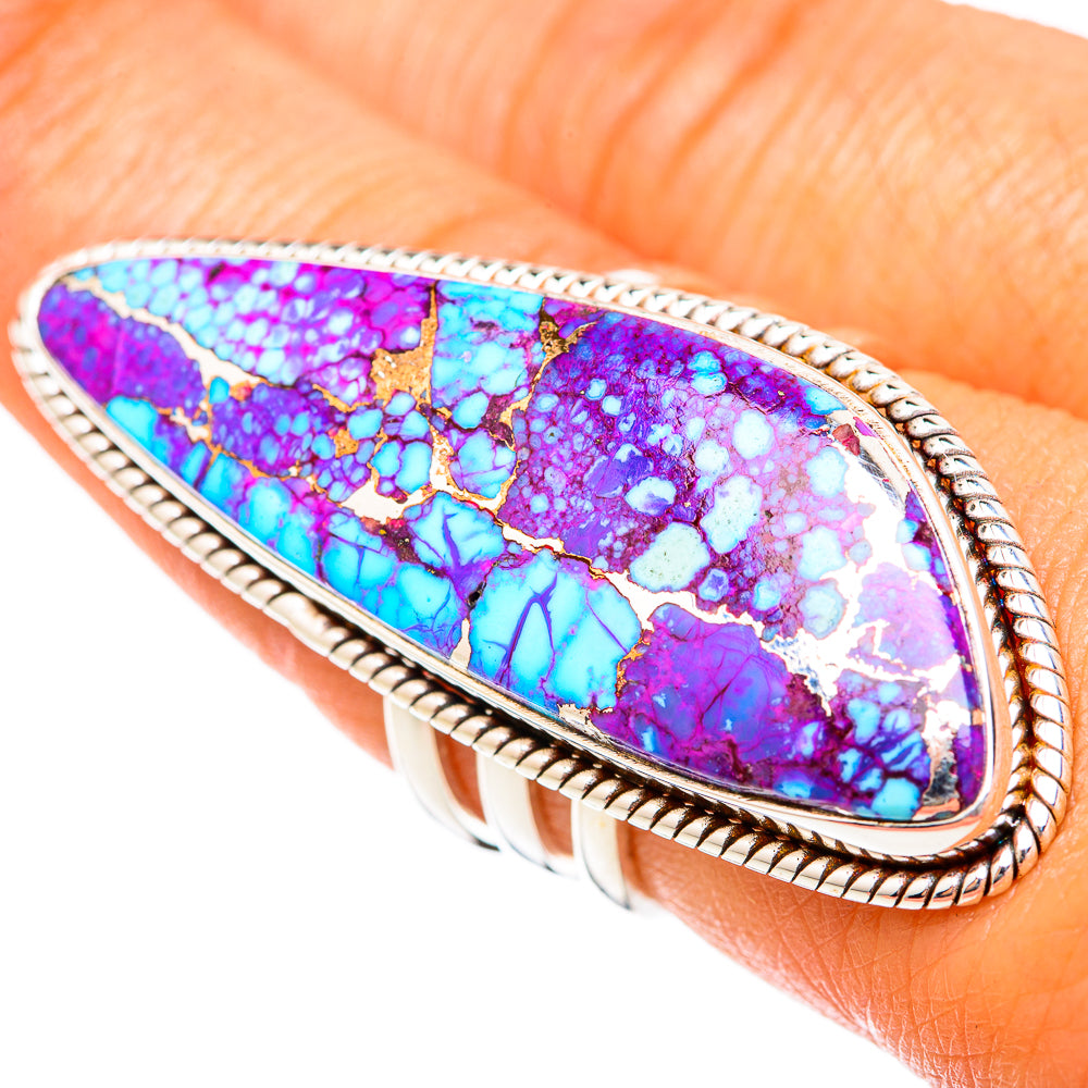 Purple Copper Turquoise Rings handcrafted by Anasilvercos - RING103029