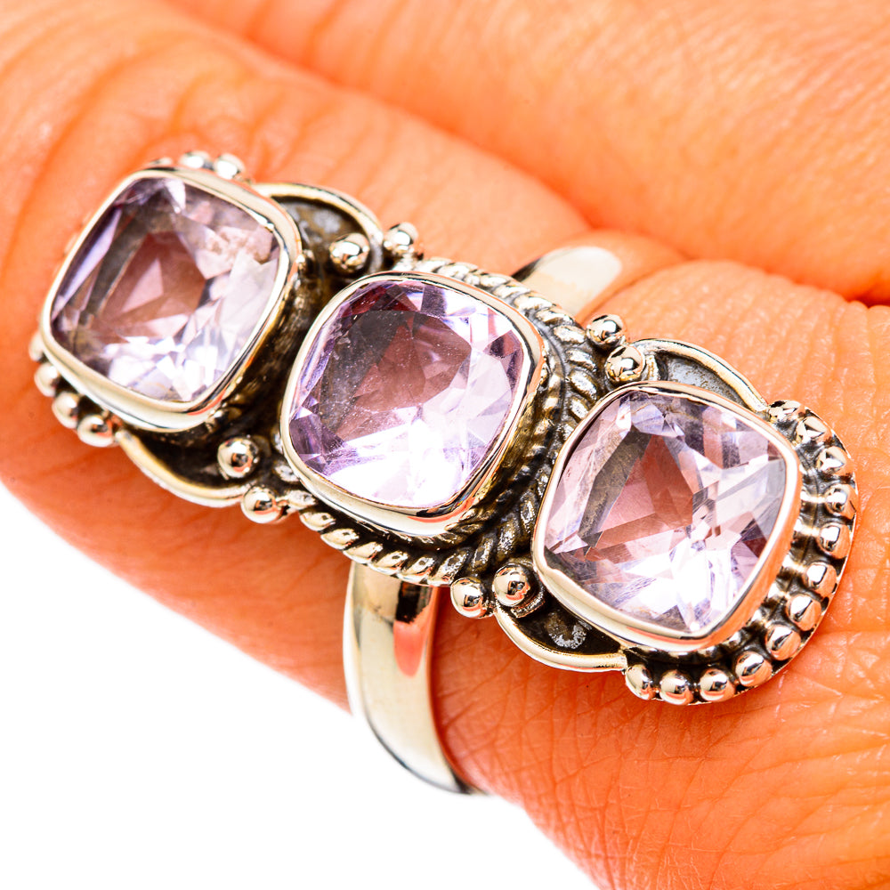 Rose Quartz Rings handcrafted by Anasilvercos - RING103030