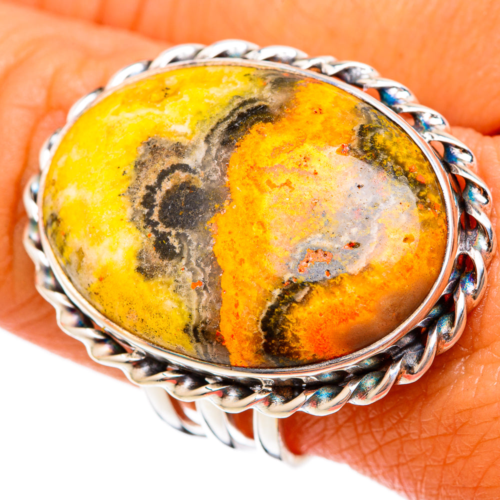 Bumble Bee Jasper Rings handcrafted by Anasilvercos - RING103048