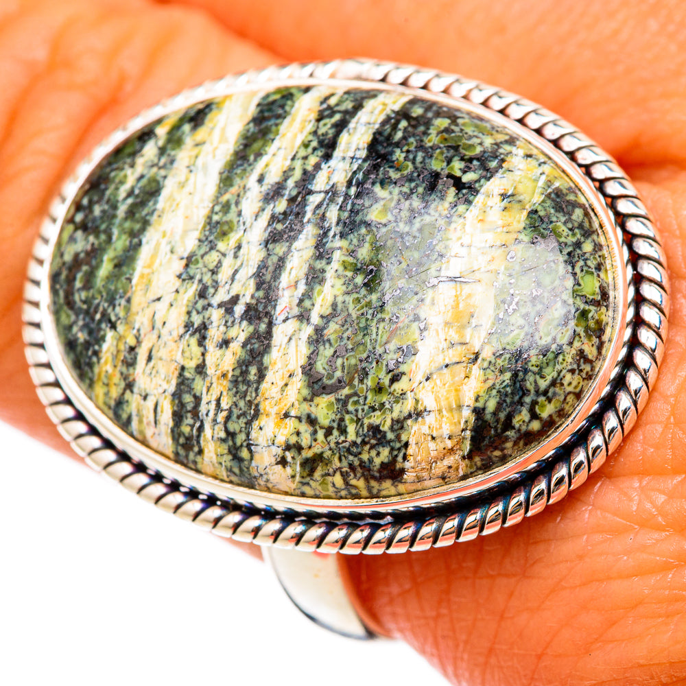 Lizard Jasper Rings handcrafted by Anasilvercos - RING103061