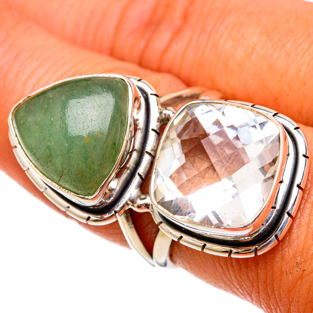 Green Aventurine Rings handcrafted by Anasilvercos - RING103063