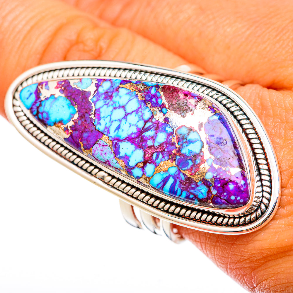 Purple Copper Turquoise Rings handcrafted by Anasilvercos - RING103074