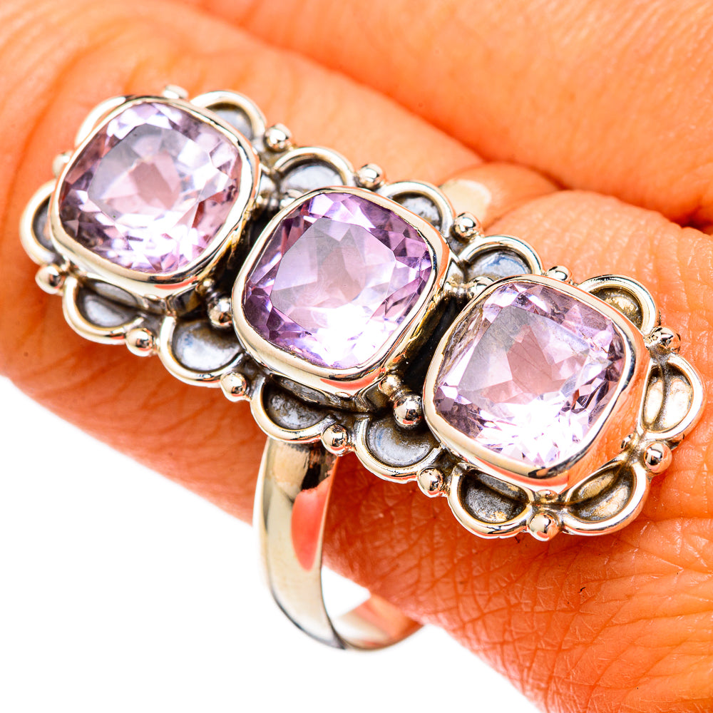 Kunzite Rings handcrafted by Anasilvercos - RING103077