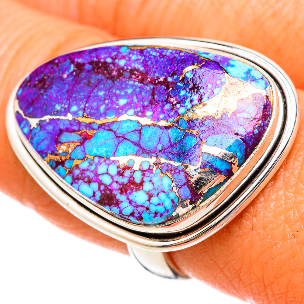 Purple Copper Turquoise Rings handcrafted by Anasilvercos - RING103080