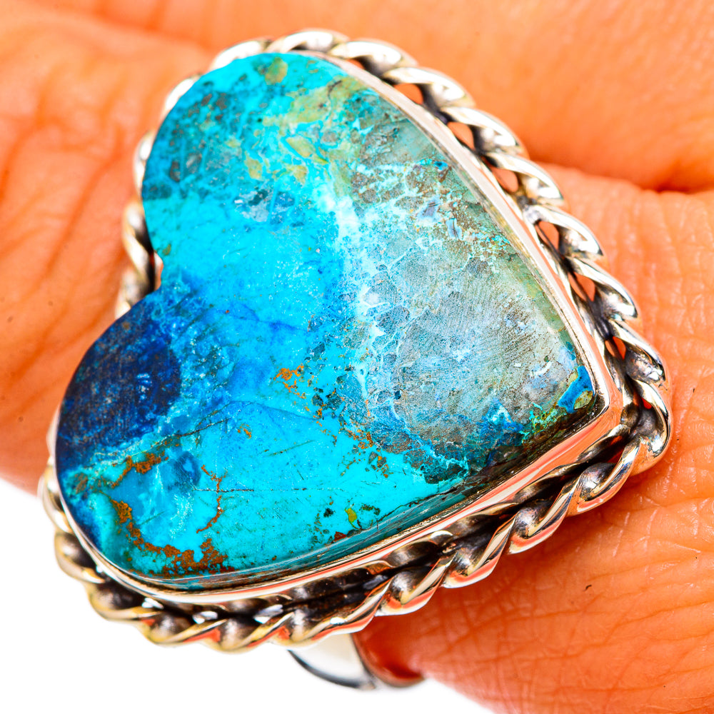 Chrysocolla Rings handcrafted by Anasilvercos - RING103107