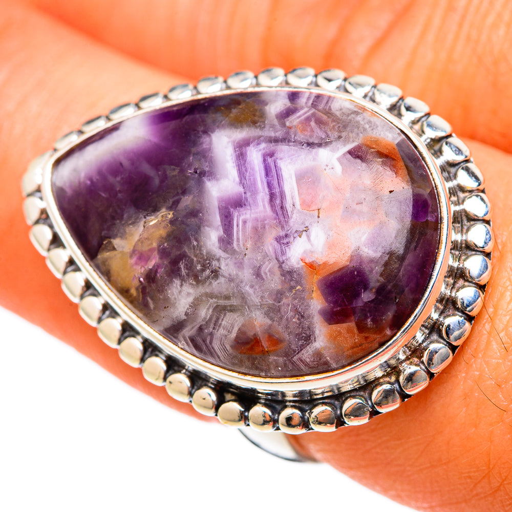 Chevron Amethyst Rings handcrafted by Anasilvercos - RING103130