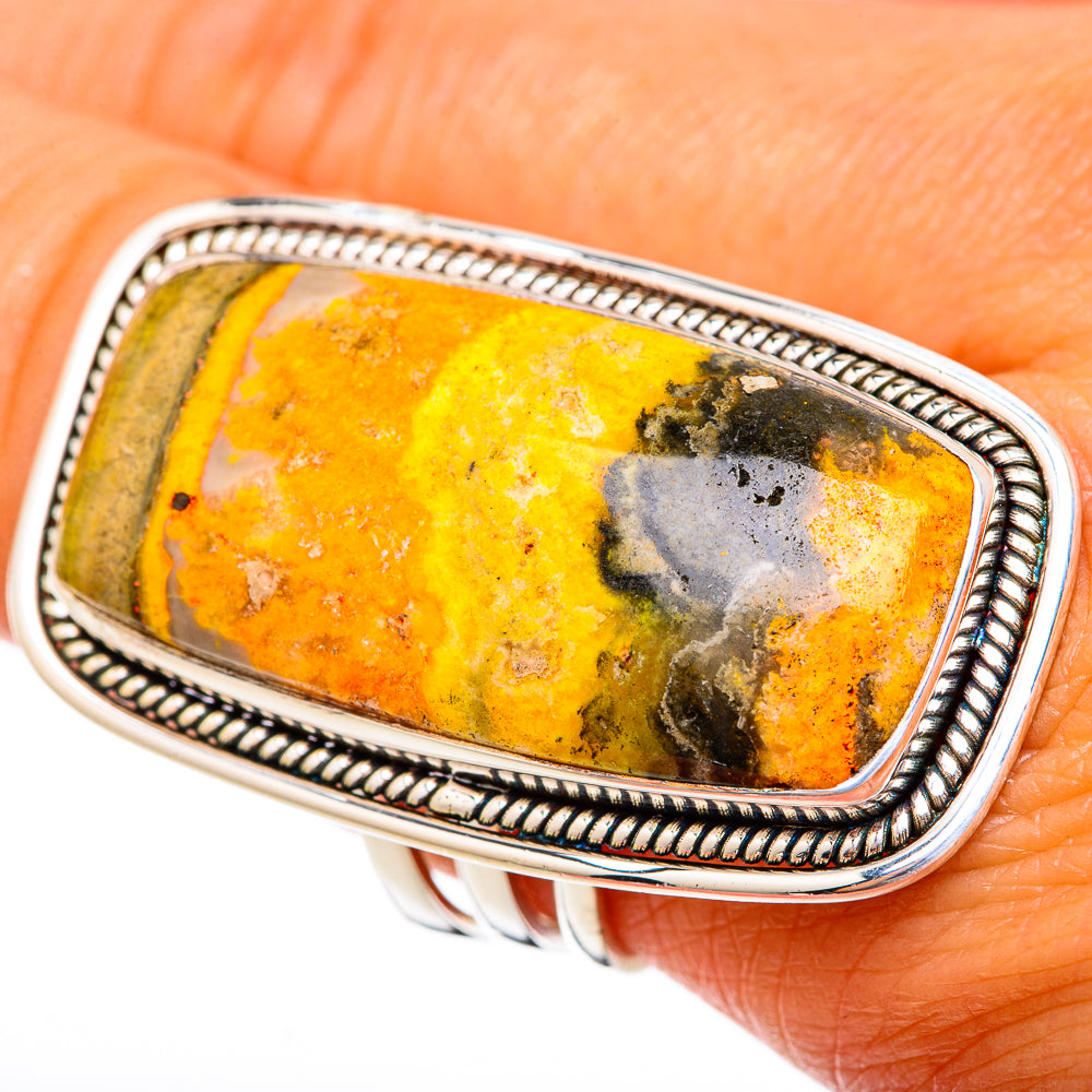 Bumble Bee Jasper Rings handcrafted by Anasilvercos - RING103151