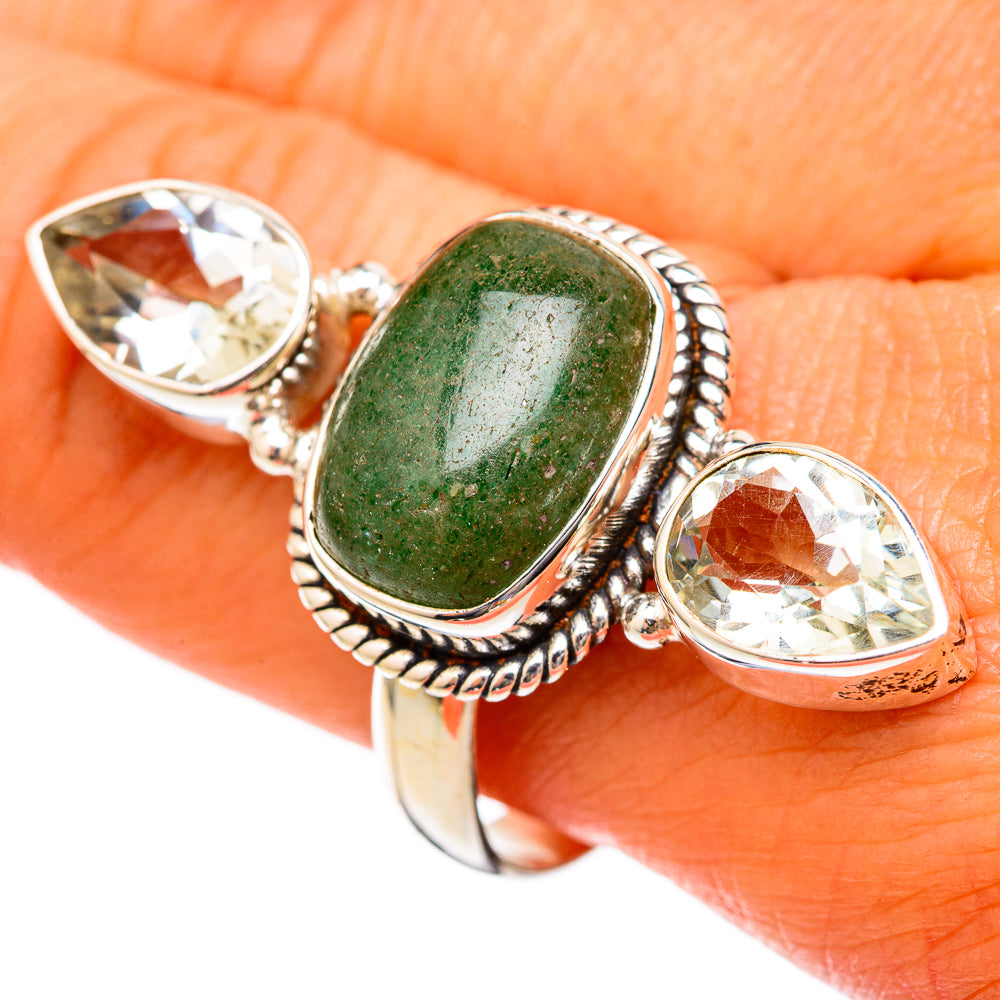 Green Aventurine Rings handcrafted by Anasilvercos - RING103167