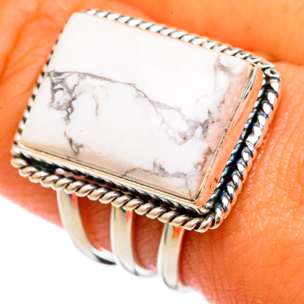 Howlite Rings handcrafted by Anasilvercos - RING103191