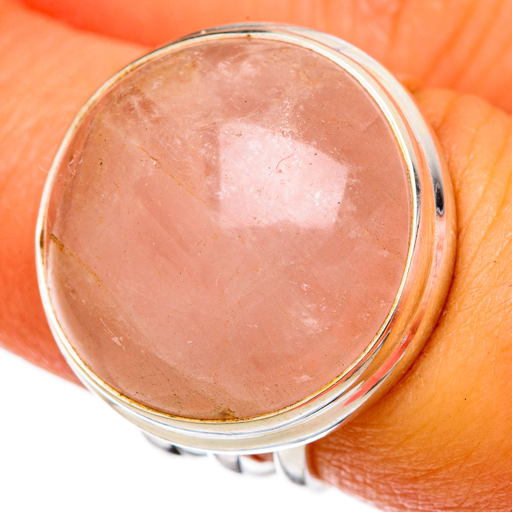 Rose Quartz Rings handcrafted by Anasilvercos - RING103207