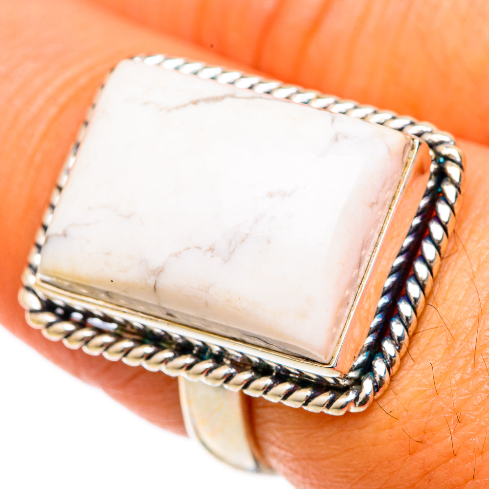Howlite Rings handcrafted by Anasilvercos - RING103241