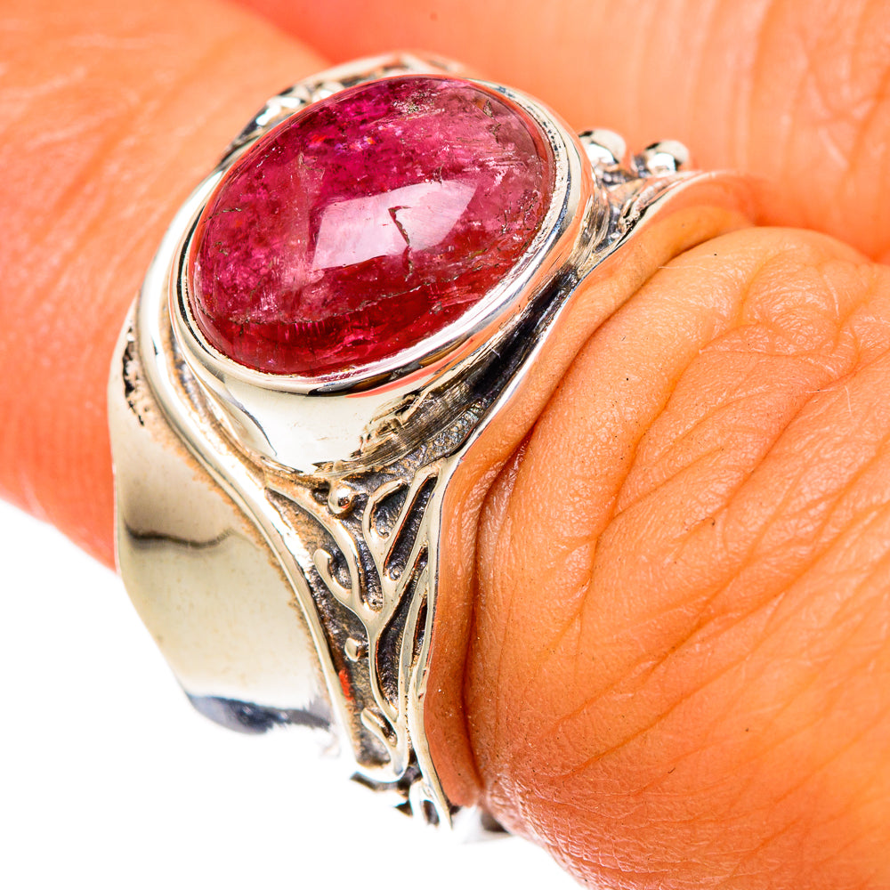 Pink Tourmaline Rings handcrafted by Anasilvercos - RING103253