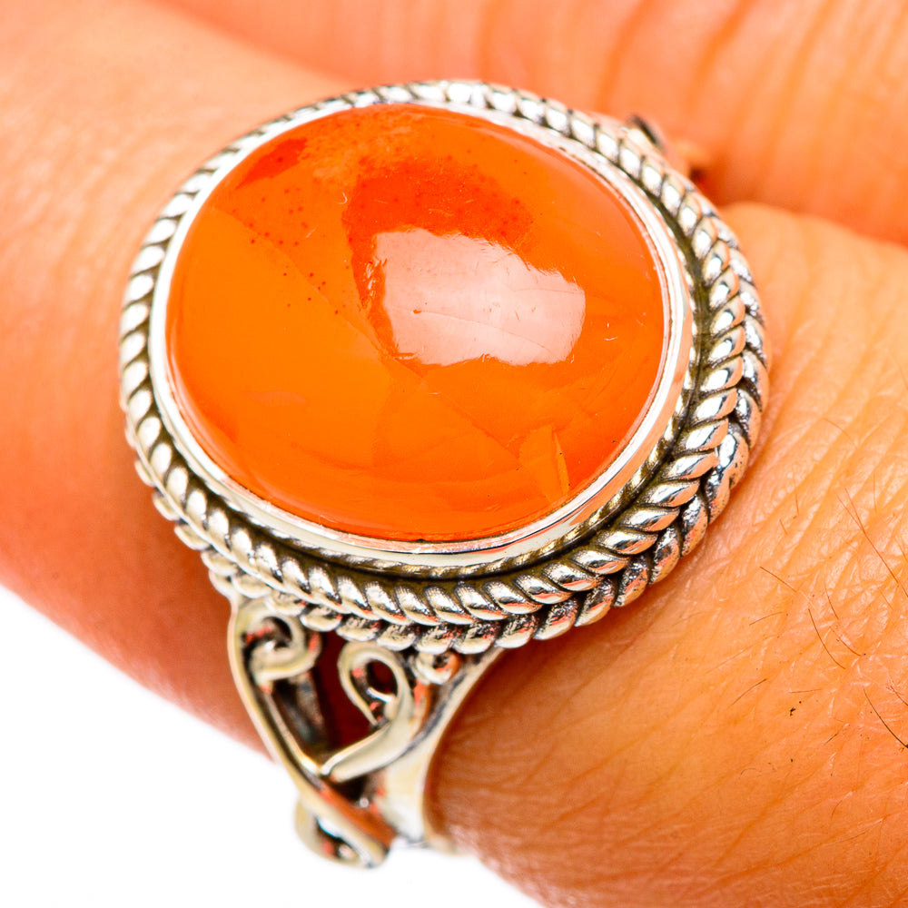 Carnelian Rings handcrafted by Anasilvercos - RING103272