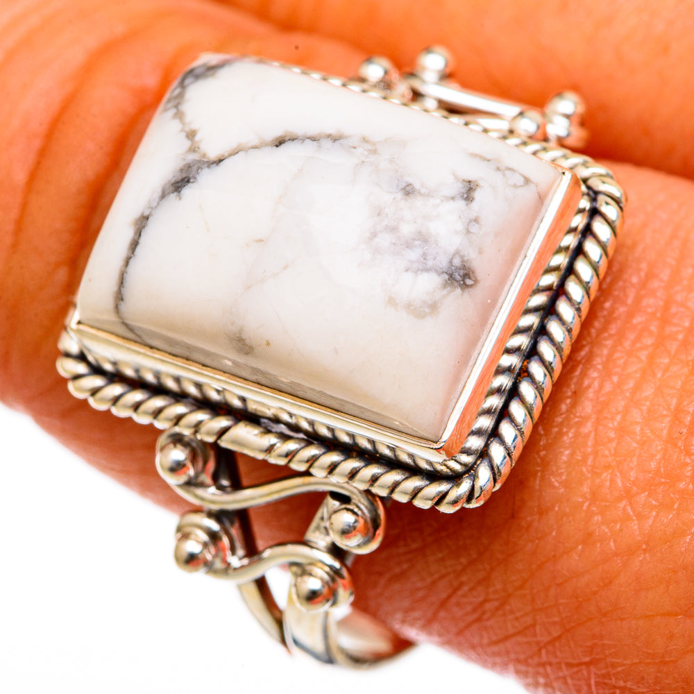 Howlite Rings handcrafted by Anasilvercos - RING103281