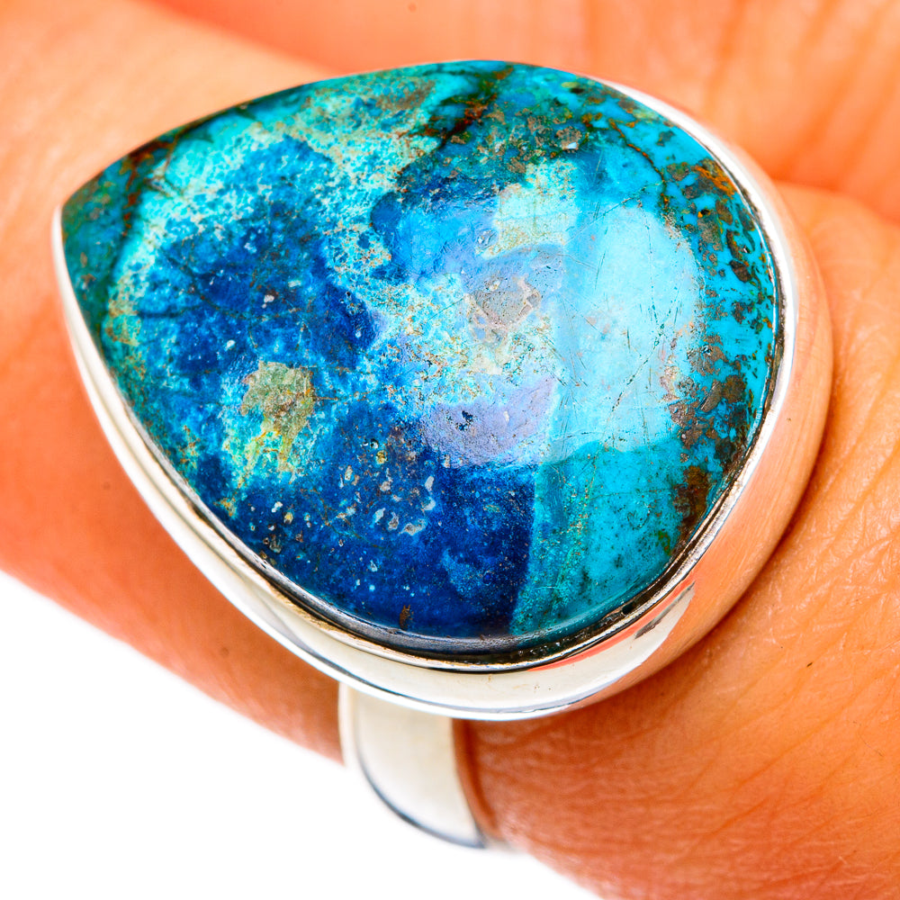 Chrysocolla Rings handcrafted by Anasilvercos - RING103289