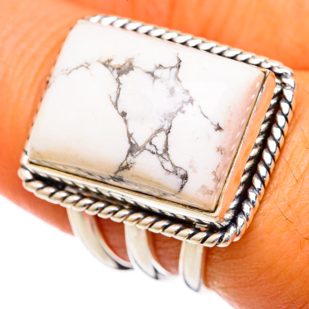 Howlite Rings handcrafted by Anasilvercos - RING103302