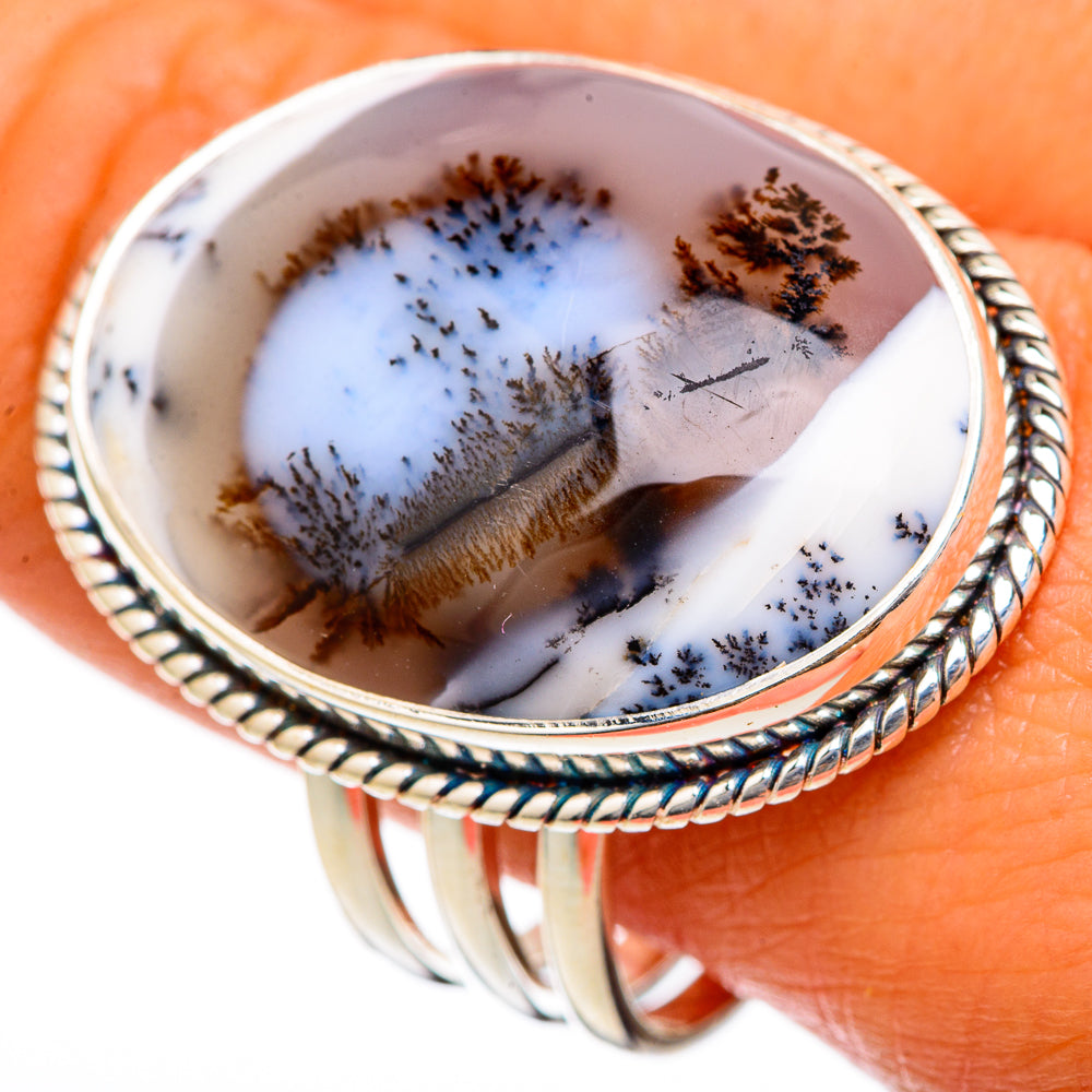 Dendritic Opal Rings handcrafted by Anasilvercos - RING103323