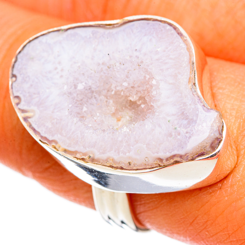 White Geode Slice Rings handcrafted by Anasilvercos - RING103324