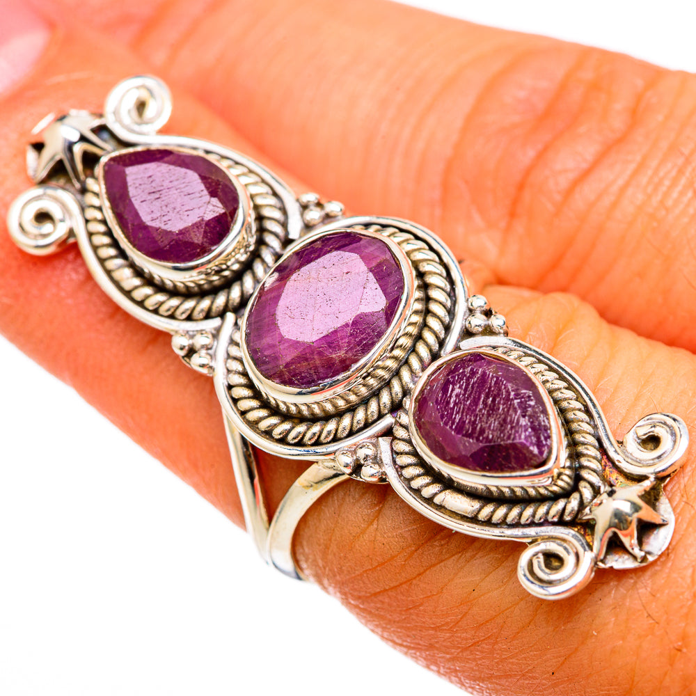 Mediterranean Red Coral Rings handcrafted by Anasilvercos - RING103359