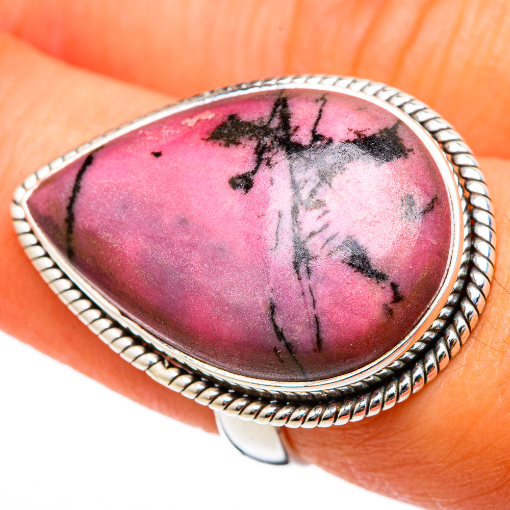 Rhodonite Rings handcrafted by Anasilvercos - RING103360