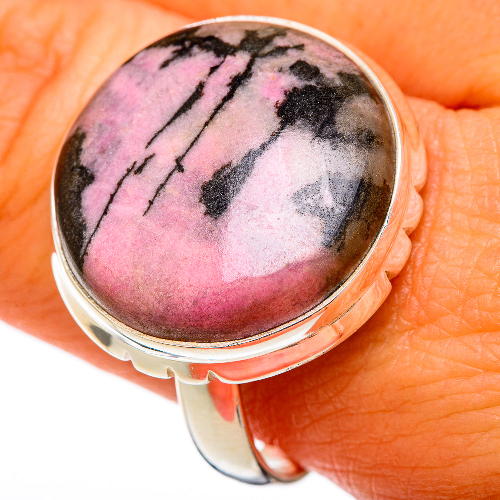 Rhodonite Rings handcrafted by Anasilvercos - RING103362