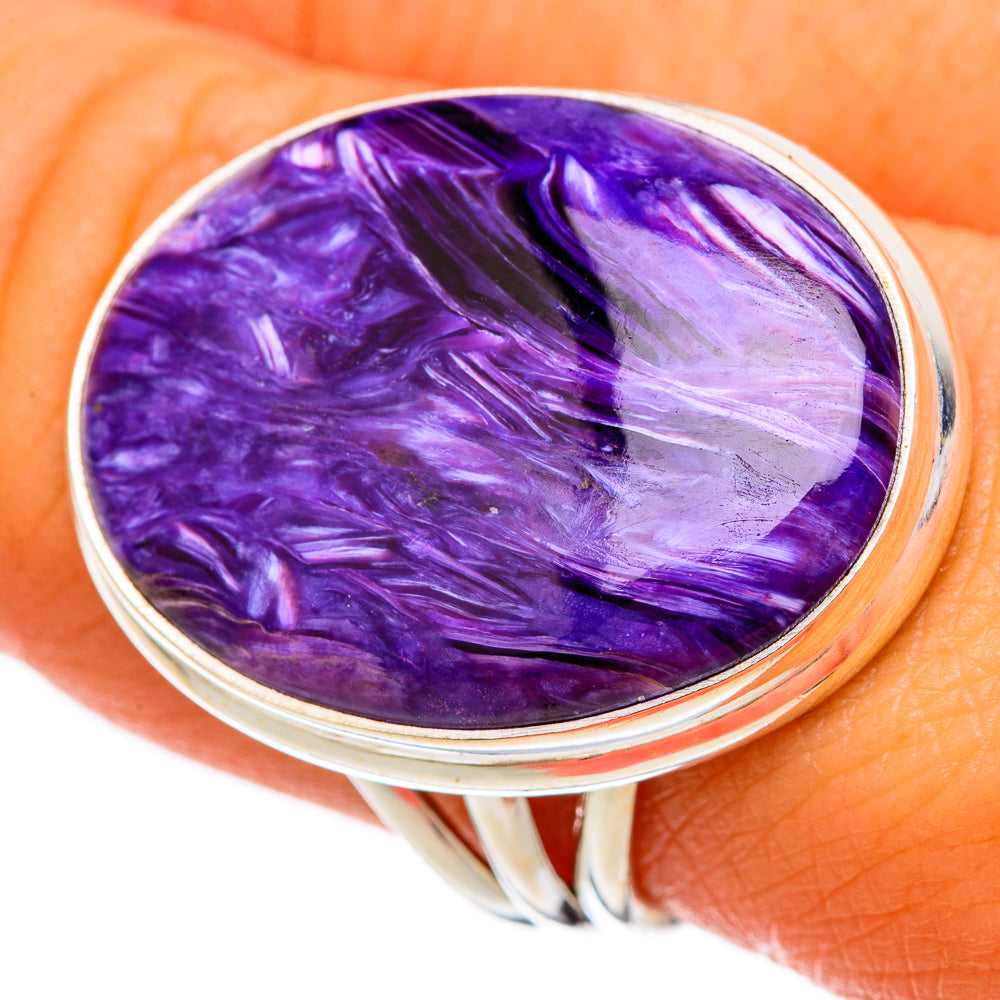 Charoite Rings handcrafted by Anasilvercos - RING103364