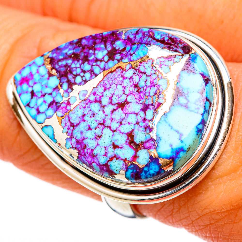 Purple Copper Turquoise Rings handcrafted by Anasilvercos - RING103371