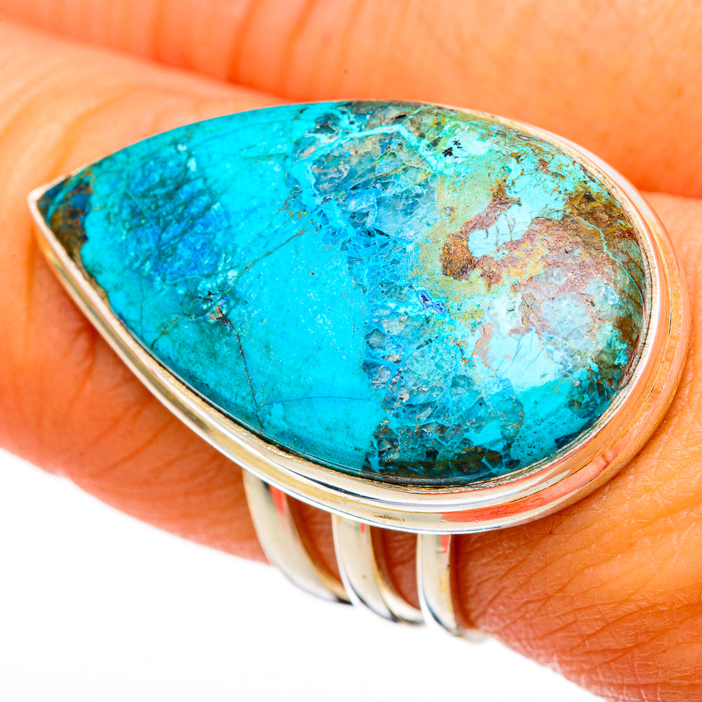 Chrysocolla Rings handcrafted by Anasilvercos - RING103385