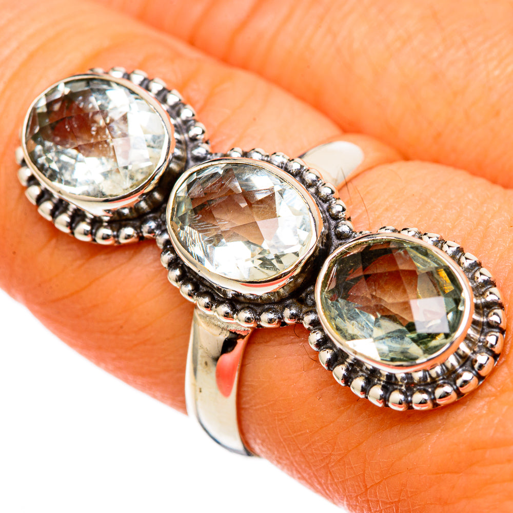 Green Amethyst Rings handcrafted by Anasilvercos - RING103394