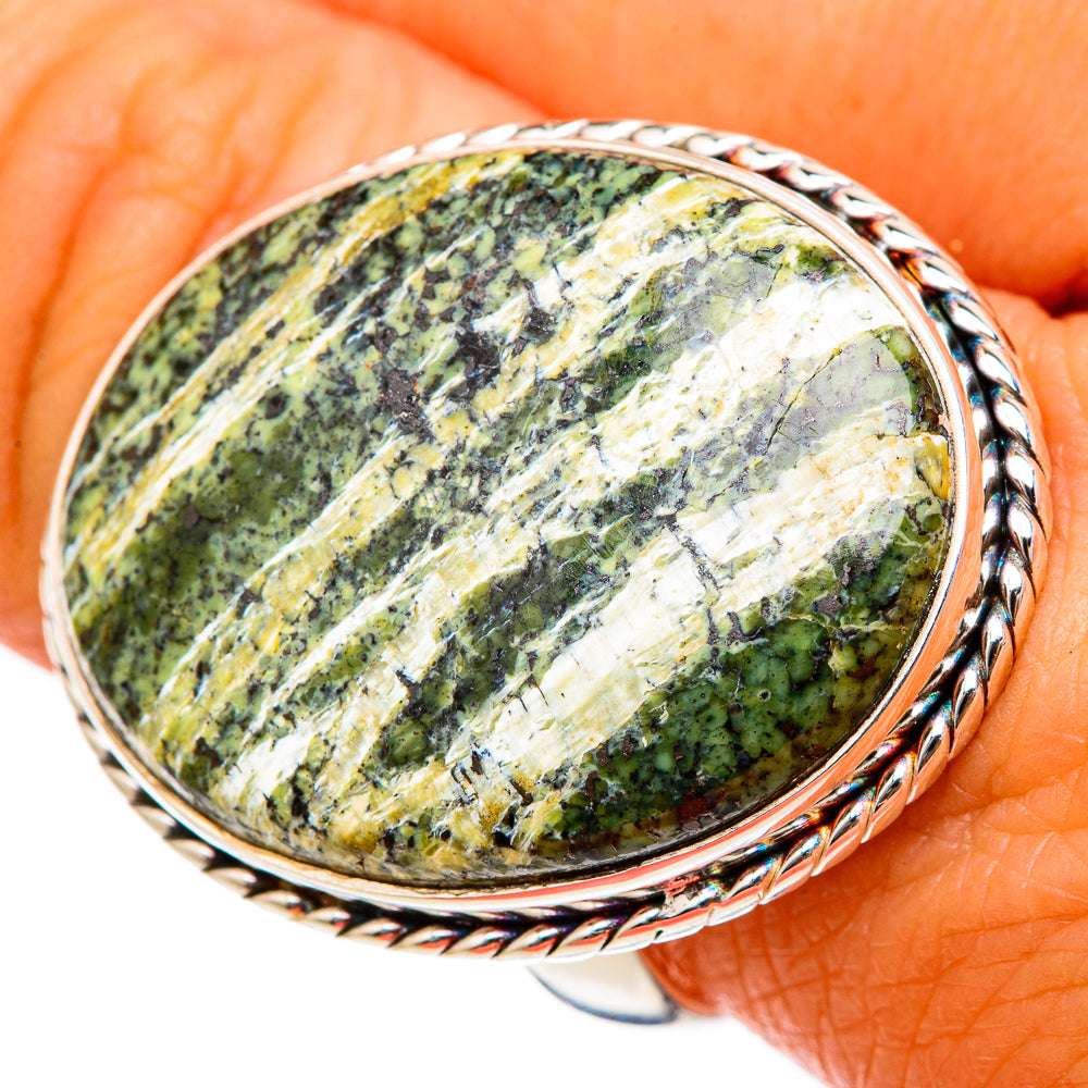 Lizard Jasper Rings handcrafted by Anasilvercos - RING103398
