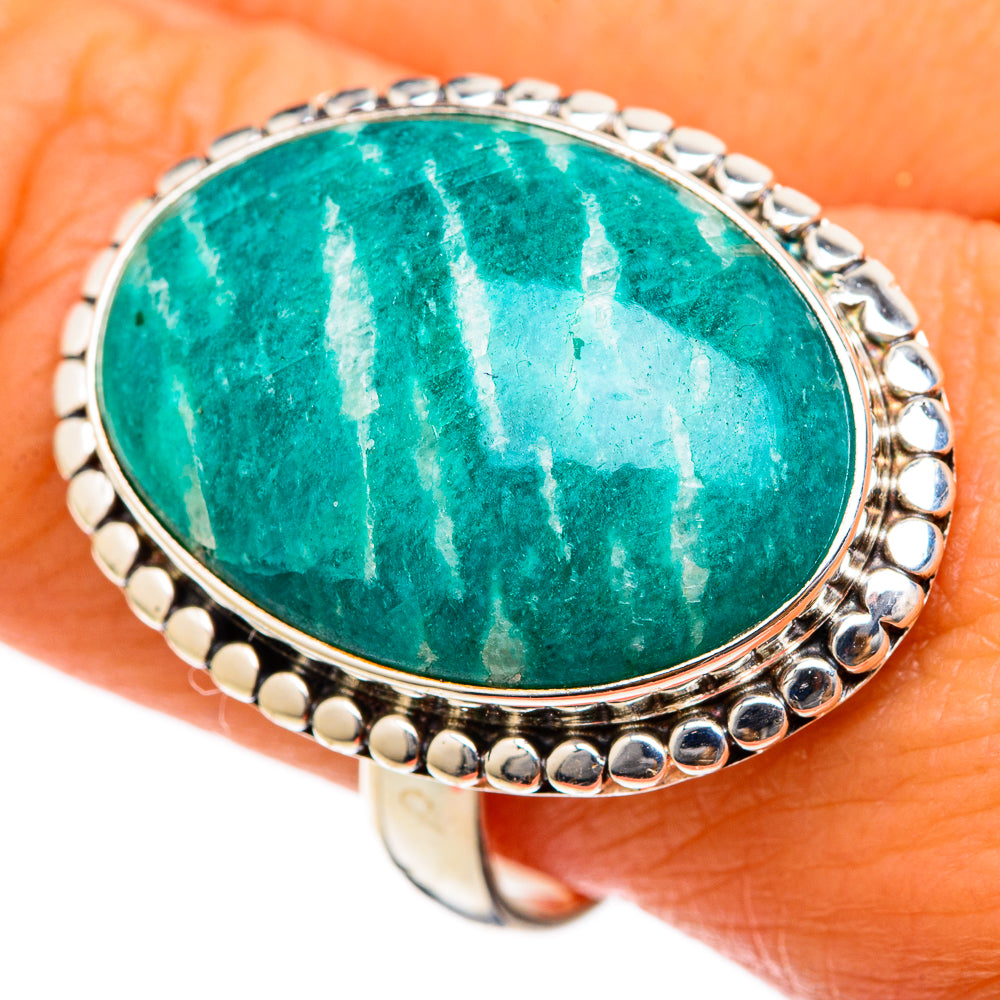 Amazonite Rings handcrafted by Anasilvercos - RING103400